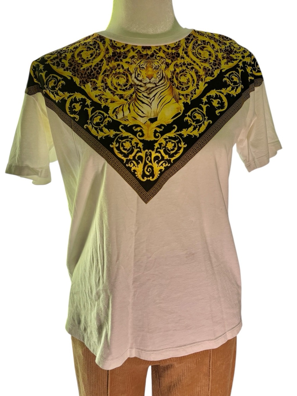 Zara Baroque Tiger Graphic Cropped Tee - Picture 2 of 10
